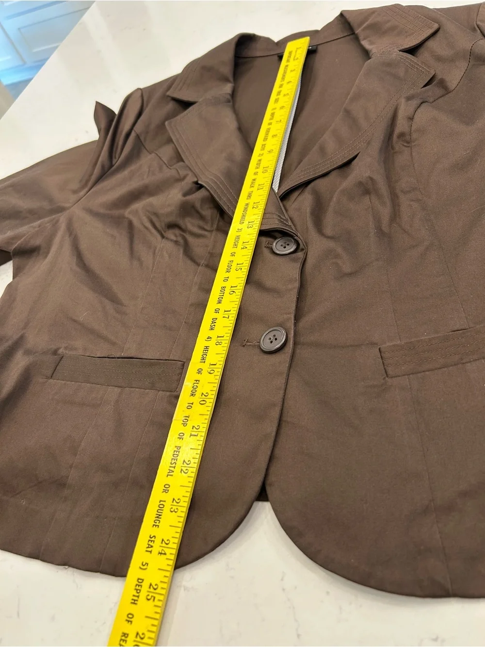 Lane Bryant Brown Single-Button Blazer Jacket